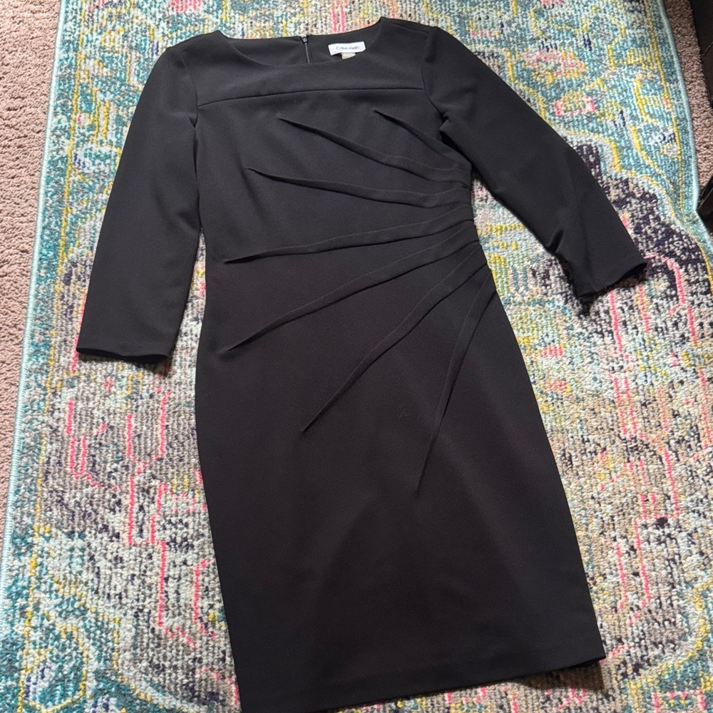 Calvin Klein Black Long Sleeve Dress